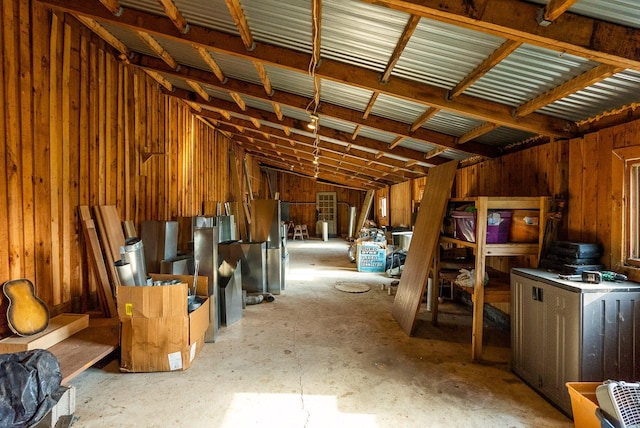 E2880 Witcraft Ridge Rd, Genoa, WI 54632 - misc room with wood walls and lofted ceiling