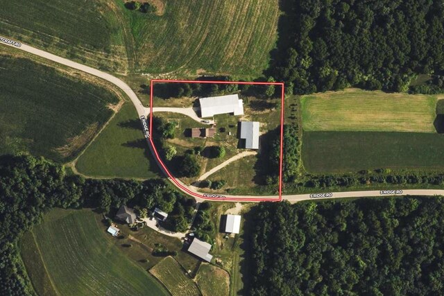E2880 Witcraft Ridge Rd, Genoa, WI 54632 - aerial overview of property's location with property parcel outlined