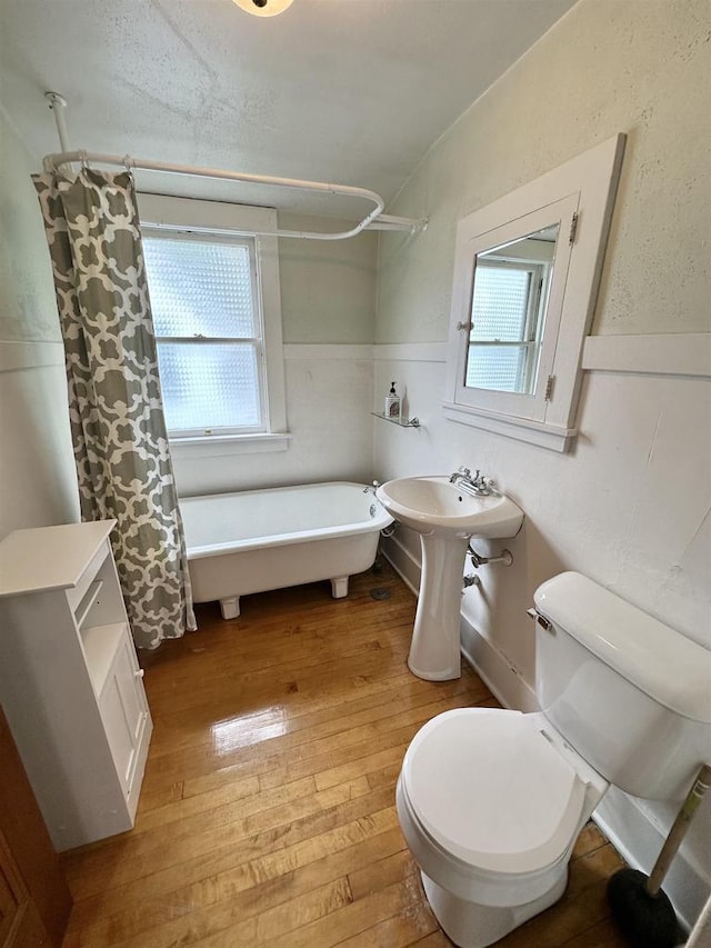 110 Bowen St, Oshkosh, WI 54901 - bathroom featuring hardwood / wood-style flooring and plenty of natural light