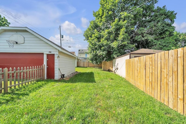 2813 21st St, Racine, WI 53403 - fenced backyard featuring an outbuilding