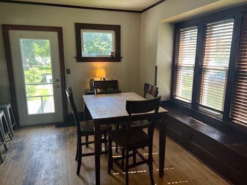 556 E Jefferson St, Waupun, WI 53963 - dining room with hardwood / wood-style floors and healthy amount of natural light