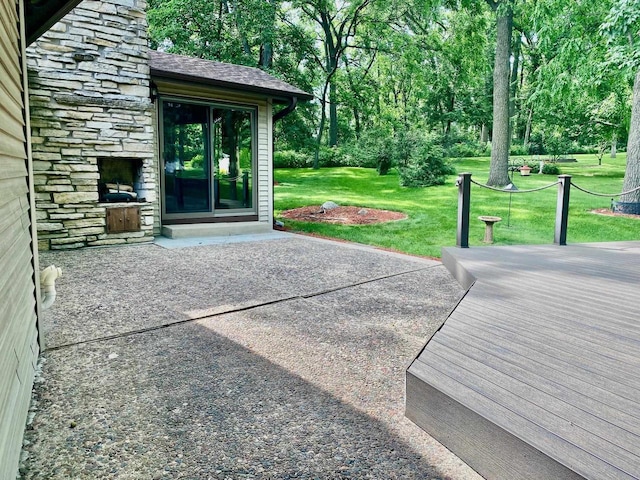 5572 Stable View Ln, Fitchburg, WI 53575 - view of patio with view of wooded area