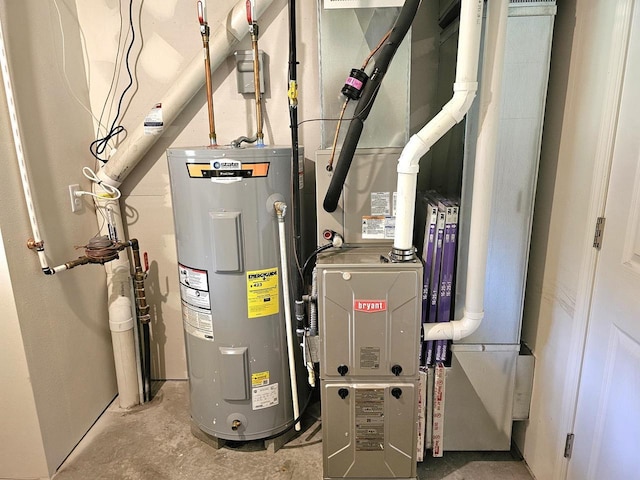 1209 E 15th St, Marshfield, WI 54449 - utility room featuring water heater and heating unit