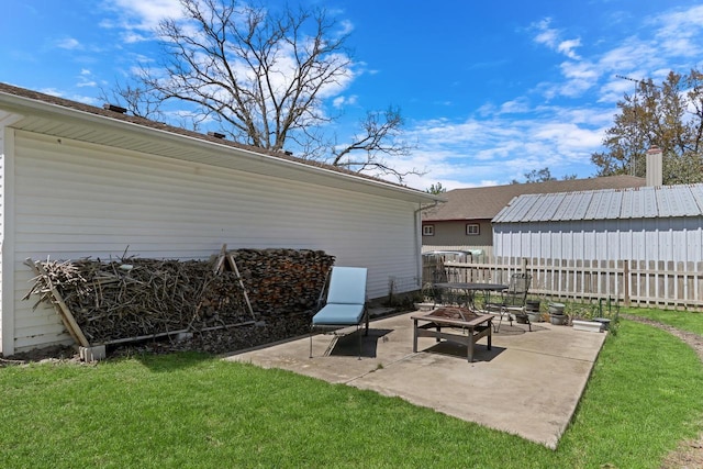 822 12th Ave, Union Grove, WI 53182 - view of patio / terrace featuring an outdoor fire pit