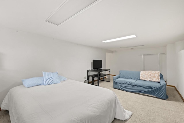 1240 Franklin St, Wisconsin Rapids, WI 54494 - carpeted bedroom featuring attic access and baseboards