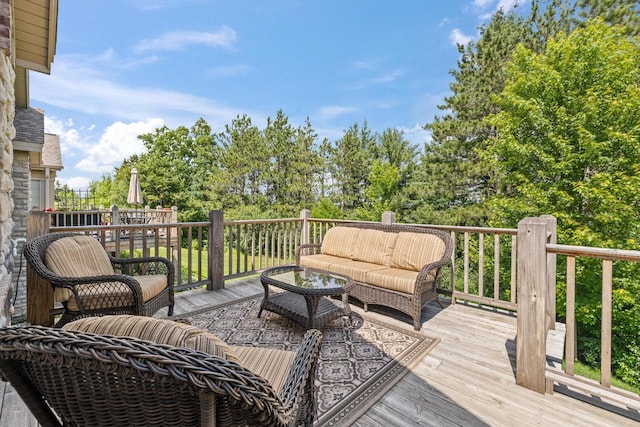 1040 Ann Marie Way, Oconomowoc, WI 53066 - deck with an outdoor hangout area