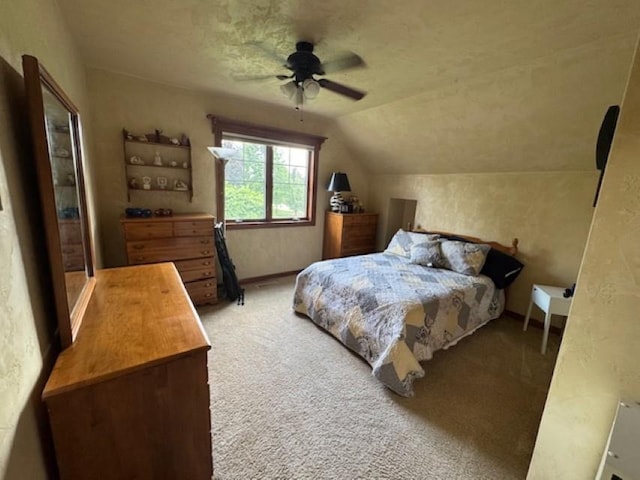 4920 N Meade St, Appleton, WI 54913 - bedroom with carpet floors, ceiling fan, and lofted ceiling