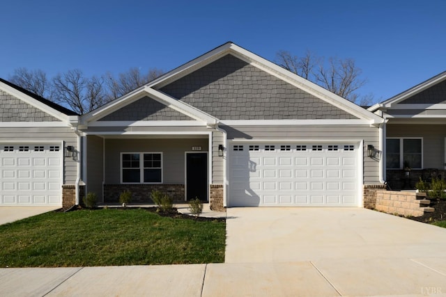 119 Lockridge Ln, Lynchburg, VA 24502 - craftsman-style house with concrete driveway, an attached garage, and brick siding