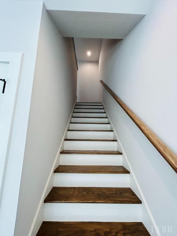 61 Allure Dr, Rustburg, VA 24588 - stairway featuring recessed lighting and wood finished floors