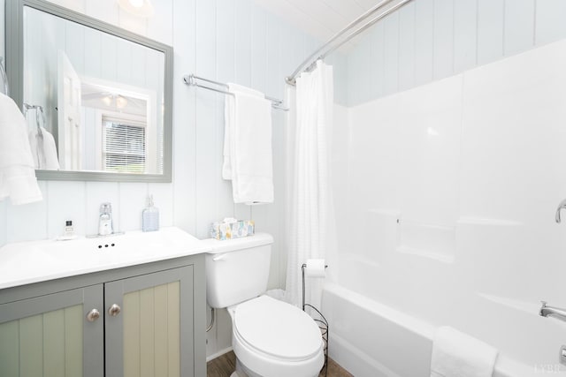 7505 Timberlake Rd, Lynchburg, VA 24502 - bathroom featuring toilet, shower / tub combo with curtain, and vanity