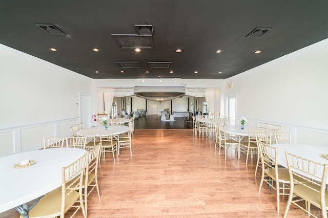 7821 Bellevue Rd, Forest, VA 24551 - dining area with light wood-type flooring
