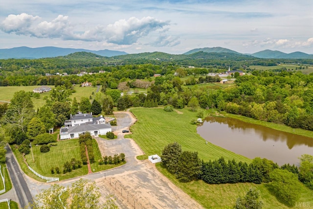 7821 Bellevue Rd, Forest, VA 24551 - drone / aerial view with a rural view and a water and mountain view