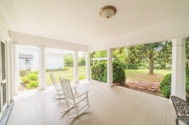 7821 Bellevue Rd, Forest, VA 24551 - view of patio / terrace with covered porch