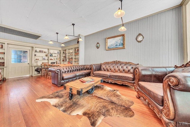 2816 Lowesville Rd, Lowesville, VA 22922 - living room with wood finished floors and built in features