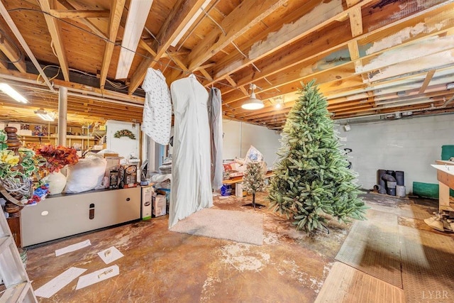 view of basement