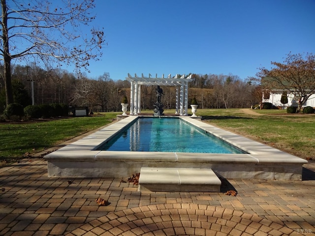 1402 Stapleton Rd, Gladstone, VA 24553 - view of swimming pool featuring a pergola, a patio, and a yard
