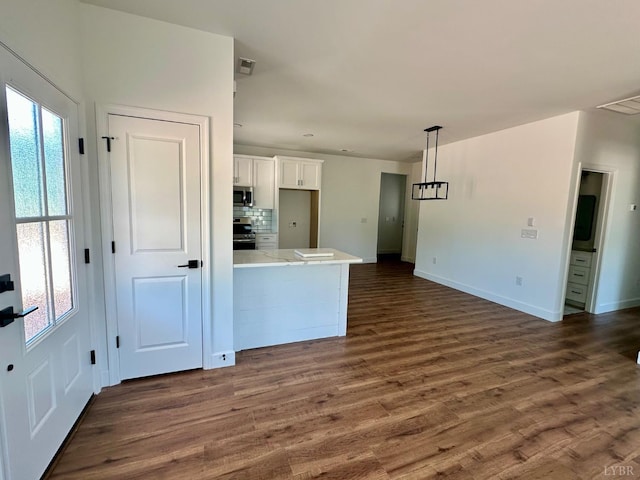 4678 Wildway Rd, Appomattox, VA 24522 - unfurnished living room with dark wood finished floors and baseboards