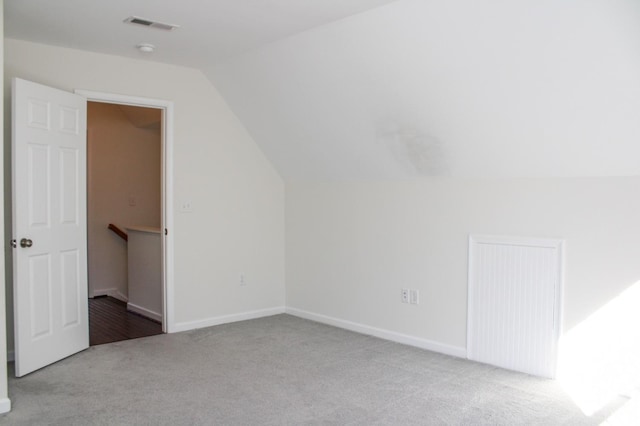 872 Two Bid Rd, Evington, VA 24550 - additional living space with baseboards, carpet floors, lofted ceiling, and visible vents