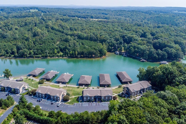 1055 Mariners Way, Huddleston, VA 24104 - drone / aerial view of a forest and a large body of water