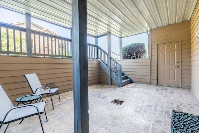 1055 Mariners Way, Huddleston, VA 24104 - view of patio featuring stairway