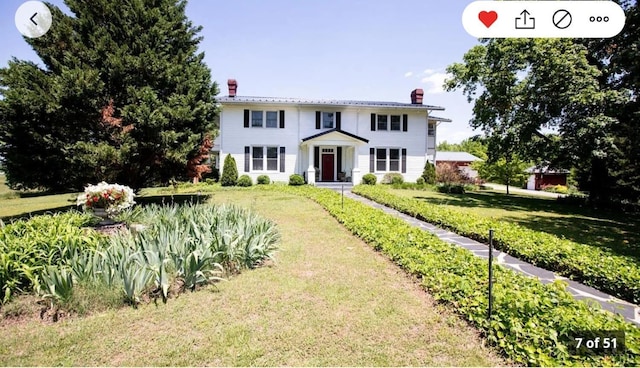1501 Saxkey, Drakes Branch, VA 23937 - colonial house with a chimney and a front lawn