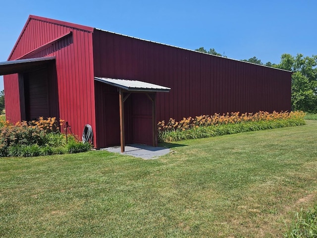 1501 Saxkey, Drakes Branch, VA 23937 - view of pole building with a yard