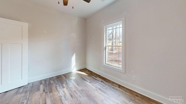 87 Greenhouse Rd, Rustburg, VA 24588 - empty room with a ceiling fan, baseboards, and wood finished floors