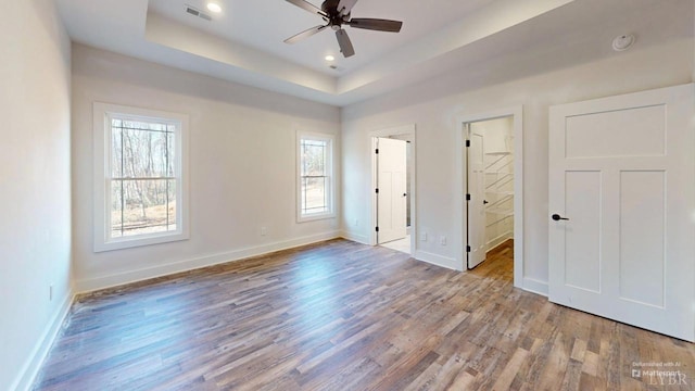 87 Greenhouse Rd, Rustburg, VA 24588 - empty room with baseboards, ceiling fan, wood finished floors, and visible vents