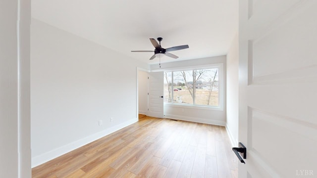 193 Allure Dr, Rustburg, VA 24588 - spare room featuring baseboards, ceiling fan, and light wood-style floors