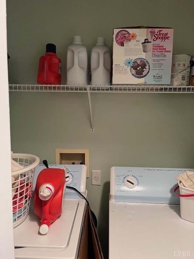 7084 Hunting Creek Rd, Nathalie, VA 24577 - laundry room with washer and clothes dryer and laundry area