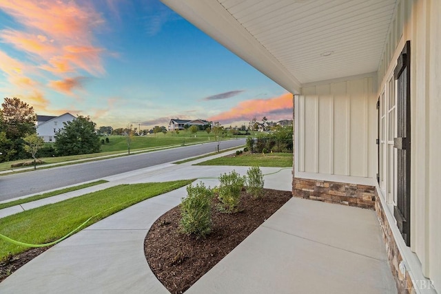 exterior space featuring covered porch