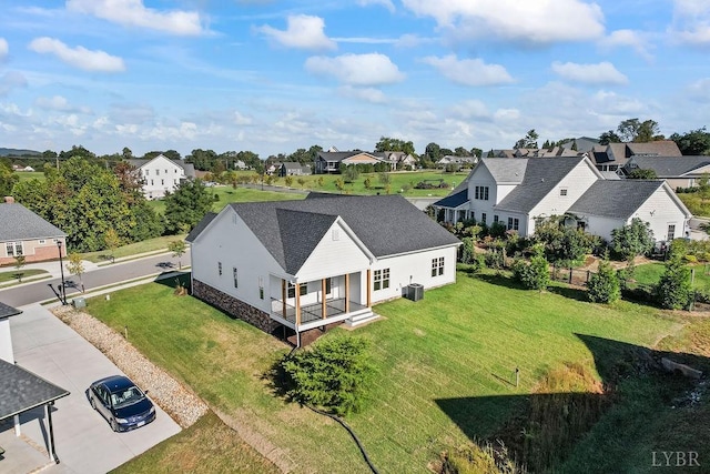 aerial view featuring a residential view