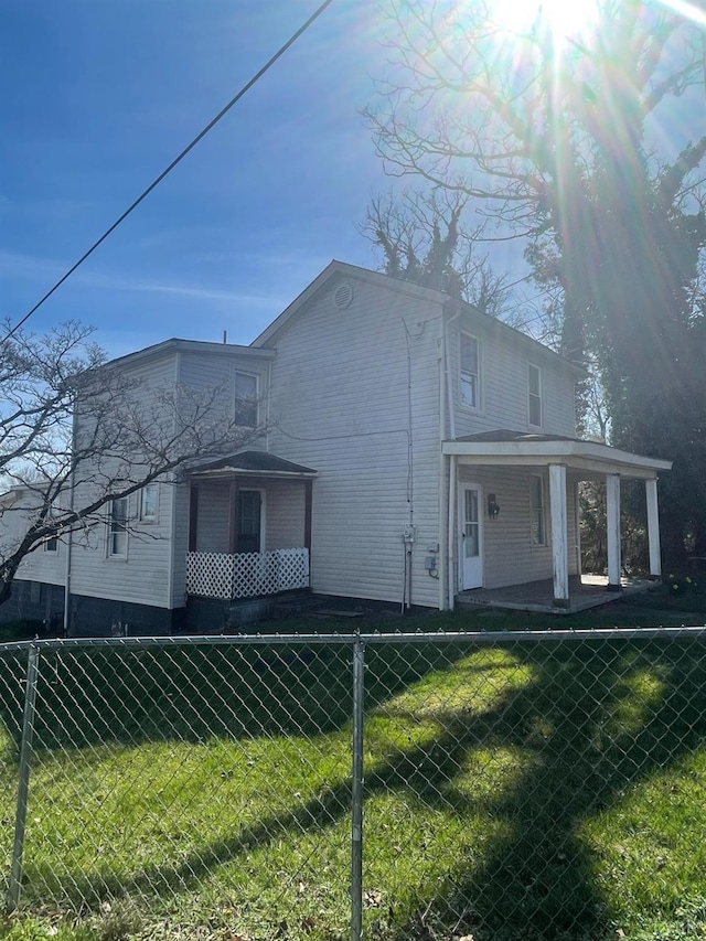 500 Amherst St, Lynchburg, VA 24504 - exterior space featuring a lawn and fence private yard