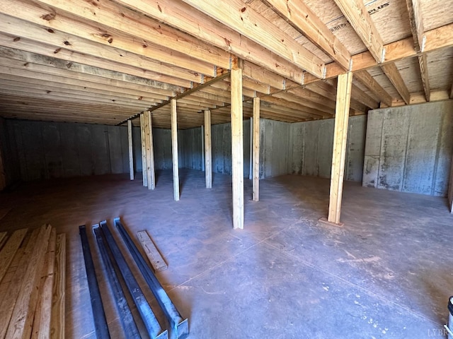 view of basement