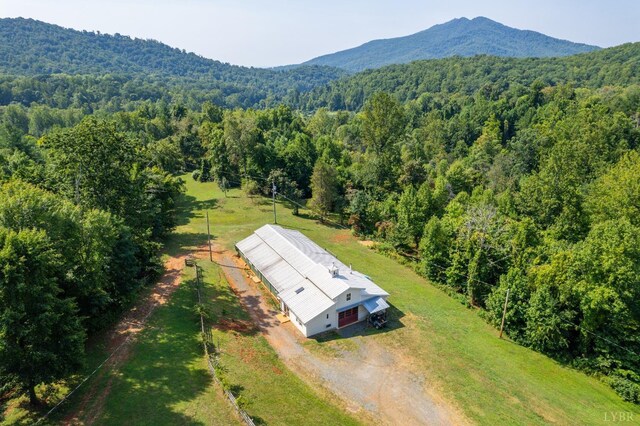 1343 Wares Gap Rd, Monroe, VA 24574 - drone / aerial view featuring a mountain view and a view of trees