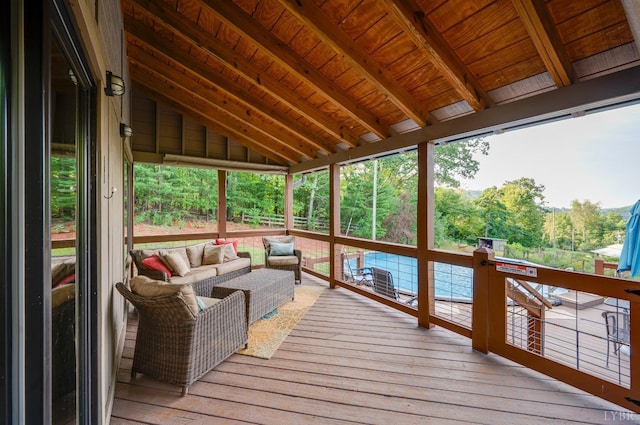 1343 Wares Gap Rd, Monroe, VA 24574 - sunroom with an outdoor living space