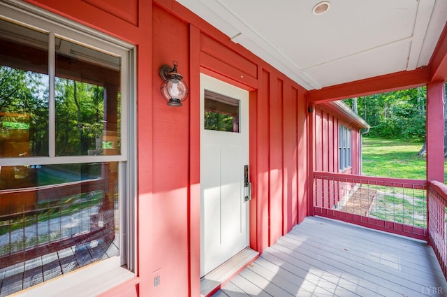 1343 Wares Gap Rd, Monroe, VA 24574 - wooden deck featuring covered porch