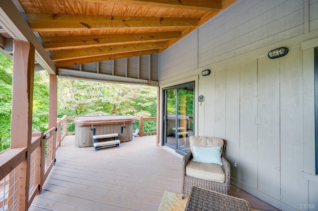 1343 Wares Gap Rd, Monroe, VA 24574 - deck with a hot tub