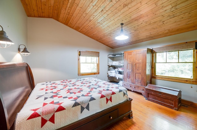 1343 Wares Gap Rd, Monroe, VA 24574 - bedroom featuring light wood finished floors, wood ceiling, and vaulted ceiling