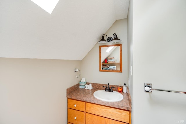 1343 Wares Gap Rd, Monroe, VA 24574 - bathroom with vanity and lofted ceiling