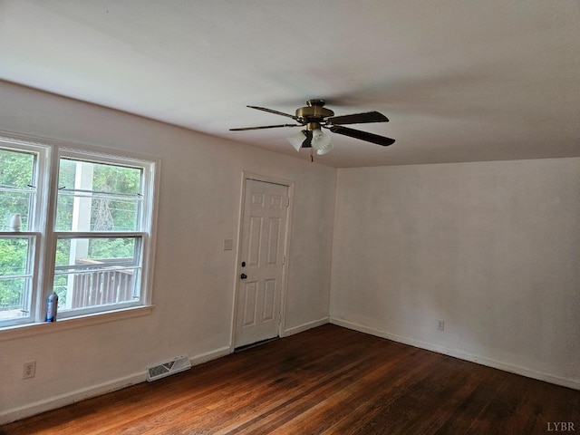 119 Caroline Ave, Brookneal, VA 24528 - spare room featuring wood finished floors and ceiling fan