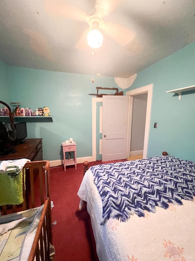 811 Broad St, Altavista, VA 24517 - bedroom featuring ceiling fan and carpet flooring