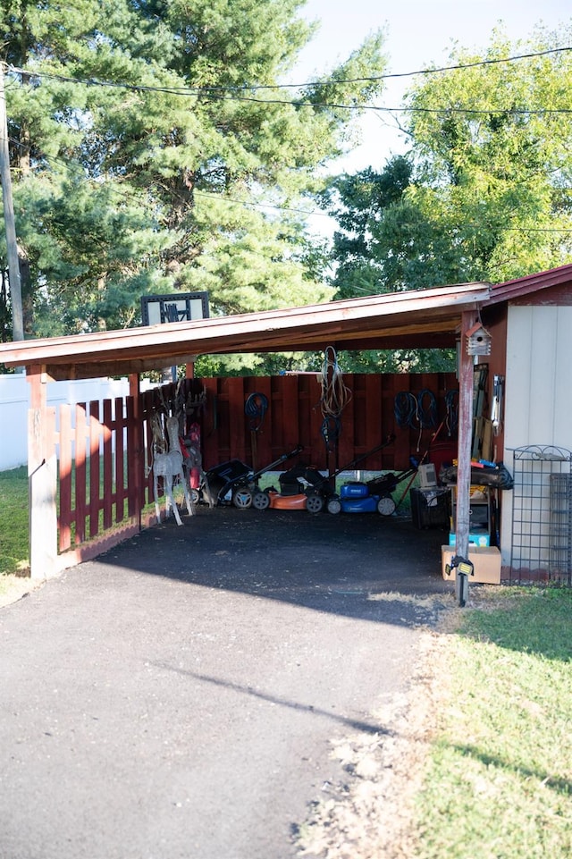 811 Broad St, Altavista, VA 24517 - view of car parking featuring a carport