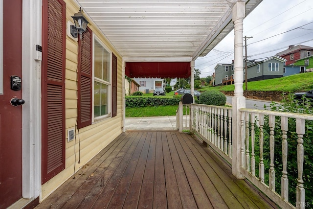 906 8th St, Lynchburg, VA 24504 - wooden deck featuring a porch and a residential view