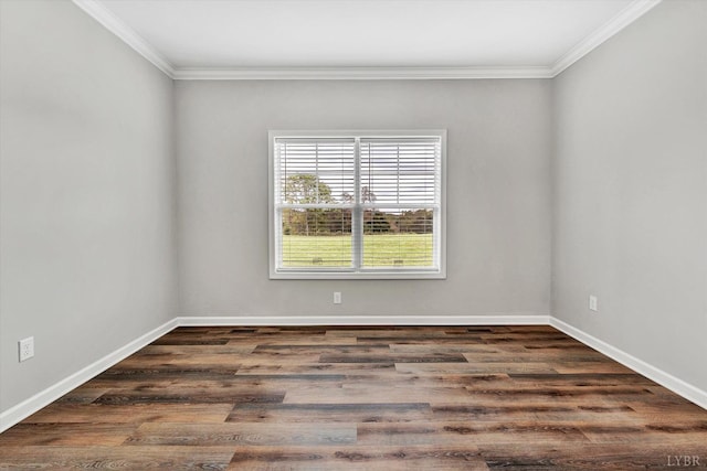 1095 Fox Ln, Moneta, VA 24121 - spare room with ornamental molding, baseboards, and wood finished floors