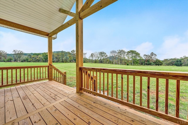 1095 Fox Ln, Moneta, VA 24121 - wooden deck featuring a yard and view of wooded area