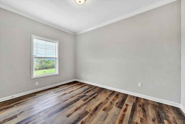 1095 Fox Ln, Moneta, VA 24121 - empty room featuring ornamental molding, baseboards, and wood finished floors