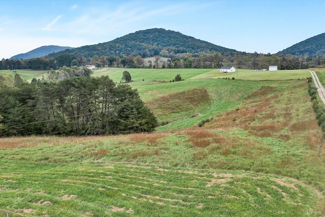 mountain view with a rural view