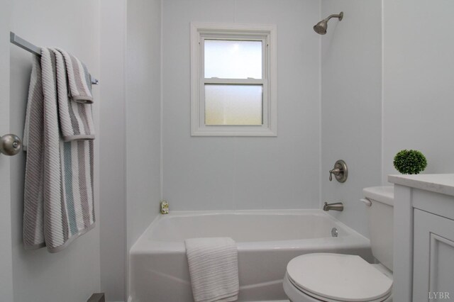 5427 Snake Creek Rd, Stuart, VA 24343 - full bathroom with washtub / shower combination, toilet, and vanity