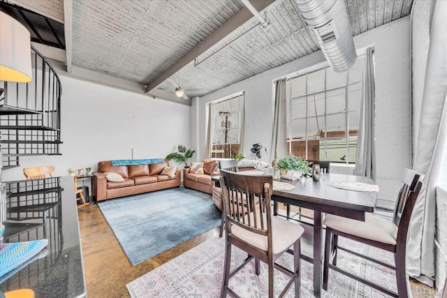 400 SW Salem Ave Unit 2B, Roanoke, VA 24016 - dining space featuring finished concrete floors
